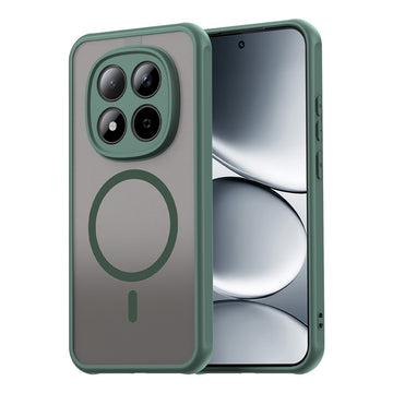 Husa MagFrost Pro pentru Xiaomi Redmi Note 15 Pro 5G, Matte MagSafe, Frosted Frame - Verde inchis
