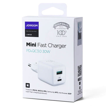 Incarcator Retea Joyroom L-QP303, 30W, 1xUSB-C, PD - Alb