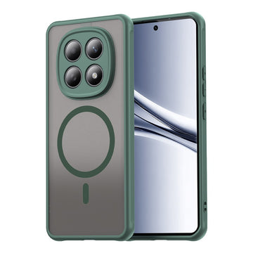 Husa MagFrost Pro pentru Xiaomi Redmi Note15 5G, Matte MagSafe, Frosted Frame - Verde inchis