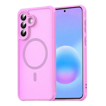 Husa MagFrost Pro pentru Samsung Galaxy A15, Matte MagSafe, Frosted - Rama roz