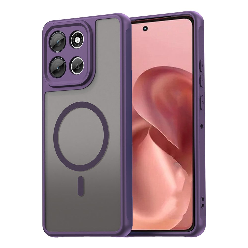 Husa MagFrost Pro - Motorola Moto G06, Matte MagSafe, Frosted frame, Purple