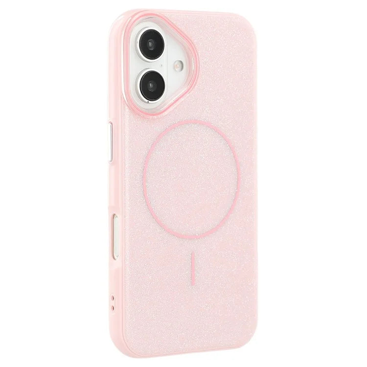 Husa Mag Glitter - iPhone 16e, MagCase, PC, Shinny, Pink