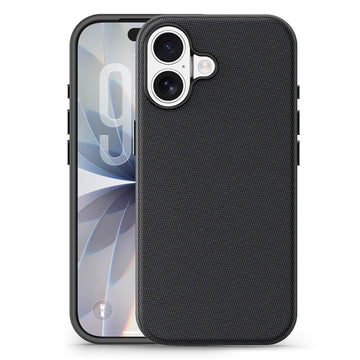 Husa Woven pentru iPhone 17, MagCase, TechWoven Piele, Soft Craft - Negru