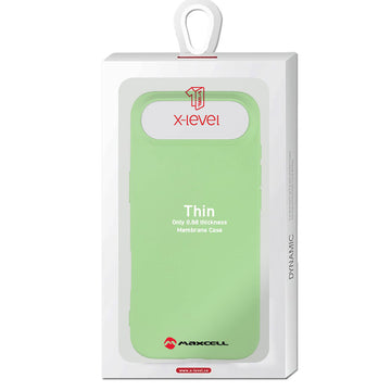 Husa X-Level Thin pentru iPhone 17 Air, Thin Series, SoftTouch - Verde menta