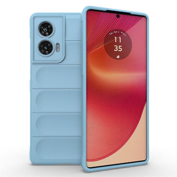 Husa Wave pentru Motorola Edge 50, Fusion, Grip Anti-Shock, TPU - Bleu