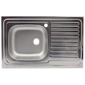 Chiuveta Inox 304, Cuva Dreapta, 50x80cm, Montaj Suspendat, Picurator