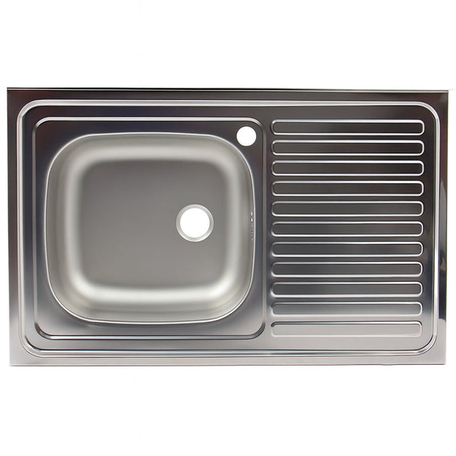 Chiuveta Inox 304, Cuva Stanga, 50x80cm, Montaj Suspendat, P