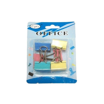 Clipsuri metalice Office Cover 5026, 25mm, diverse culori, blister 6 buc