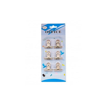 Clipsuri metalice Office Cover A1025, 28mm, argintii, blister 6 buc