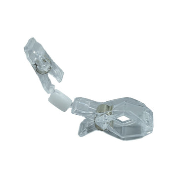 Clips pentru etichete de pret CNX, plastic, 11cm, transparent, set 20 buc