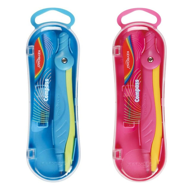 Compas plastic cu mina Keyroad Flow KR971520, diverse culori