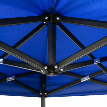 Cort pavilion 3x3m pliabil PEXOR FORTE cu cadru metalic, copertina impermiabila, pentru curte, gradina, evenimente, albastru