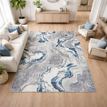 Covor Lirofe Aurum Galaxy Albastru Regal