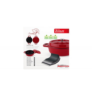 Cratita Zilan ZLN0958, 24 cm, 2.1L, fier turnat sub presiune, 7 straturi, compatibila inductie, cuptor si masina de spalat vase