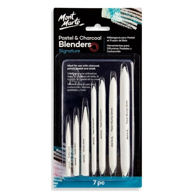 Creion din hartie Mont Marte MAXX0011, special pentru intindere / estompare culoare, 7buc/blister