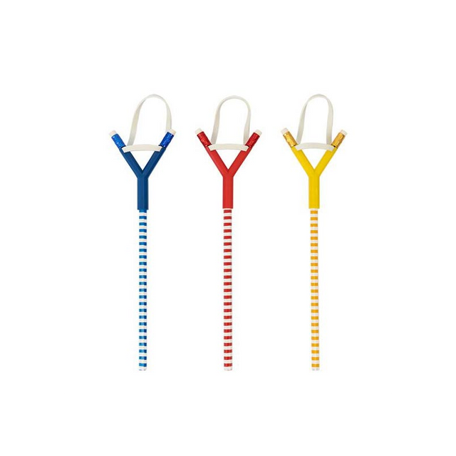 Creion grafit Trendhaus CH27531 CH29078, HB, corp rotund diverse culori, cu guma de sters, cap model prastie
