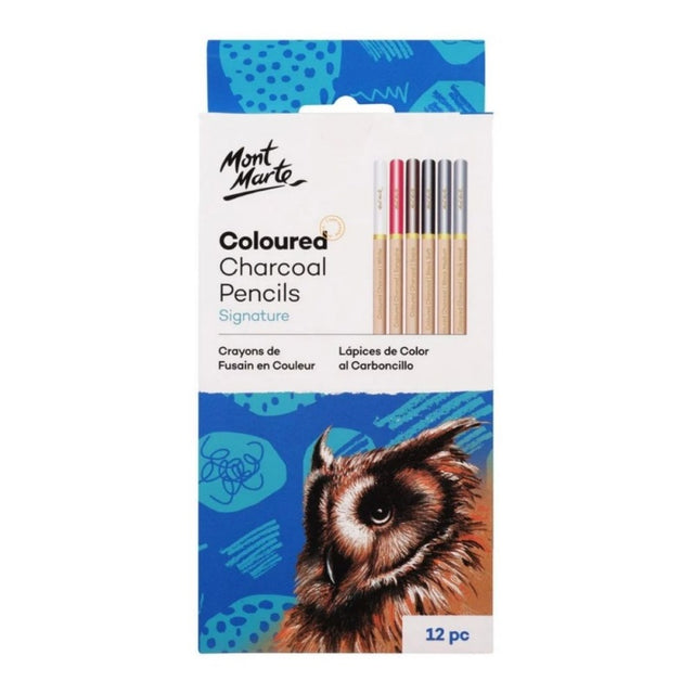 Creion grafit Mont Marte MPN0042, 6 culori pamantii, set 12 buc