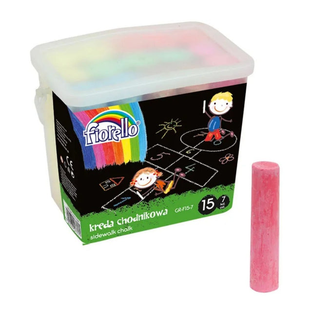 Creta color Fiorello Jumbo GR-F15-7, pentru asfalt, 7 culori, galetusa 15 buc