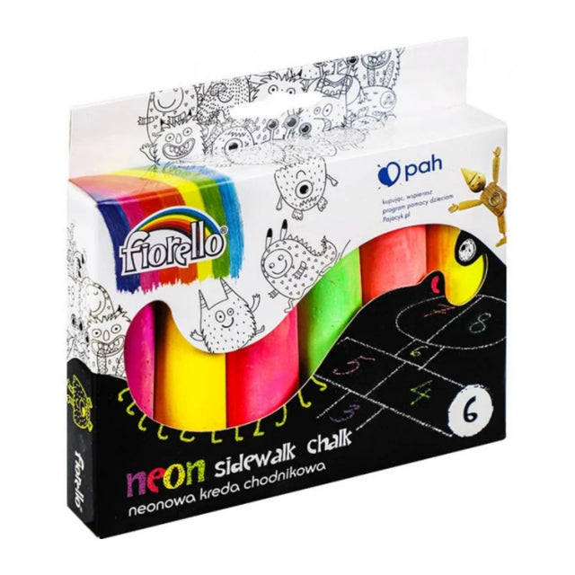 Creta color Fiorello Jumbo 170-2599, pentru asfalt, set 6 buc