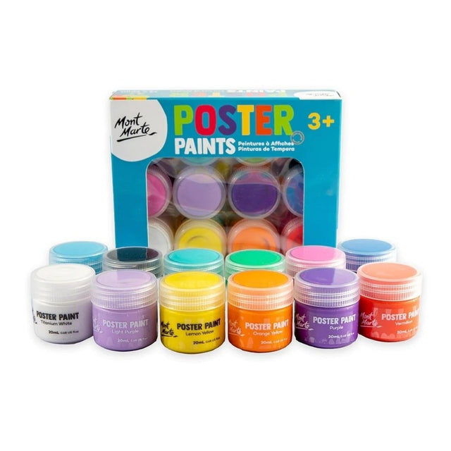 Culori tempera Mont Marte, 12 x 20ml/tub, MPST8002
