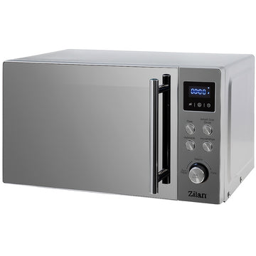 Cuptor cu microunde digital Zilan ZLN1238, 20 L, 700 W, 8 programe automate, functie dezghetare, afisaj LED, panou inox