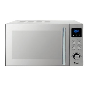 Cuptor cu microunde digital Zilan ZLN1238, 20 L, 700 W, 8 programe automate, functie dezghetare, afisaj LED, panou inox