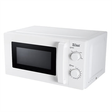 Cuptor cu microunde Zilan ZLN4667, 20 L, 600 W, 5 trepte putere, functie dezghetare, timer 35 min, alb