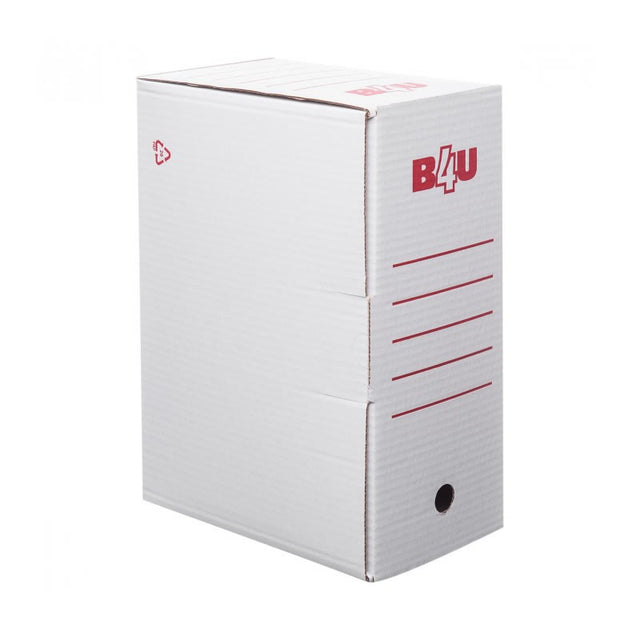 Cutie arhivare B4U 30265210, 15cm, carton, alb