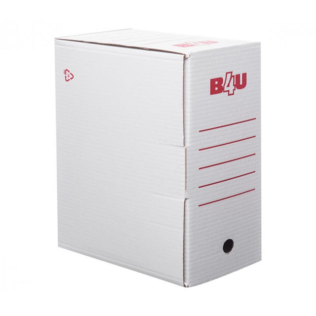 Cutie arhivare B4U 30265410, 20cm, carton, alb