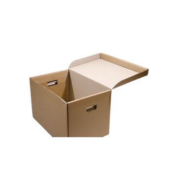Container arhivare PAFF CA399-3N, capac fix, 520x330x330mm, carton, natur, pentru 6 bibliorafturi