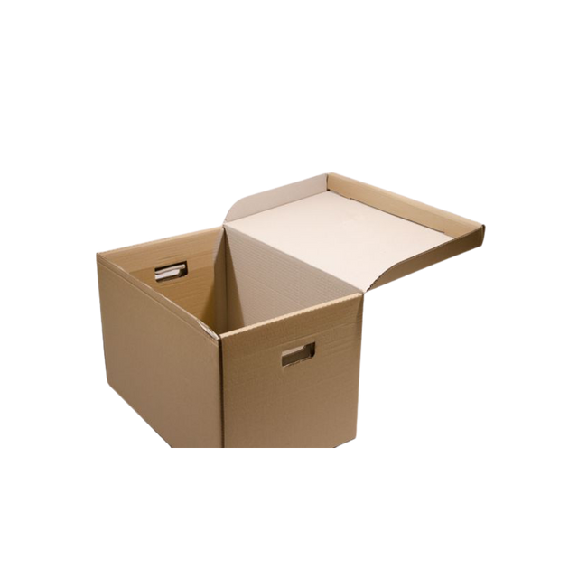 Container arhivare PAFF CA399-3N, capac fix, 520x330x330mm, carton, natur, pentru 6 bibliorafturi