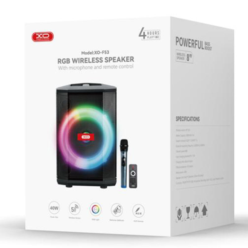 XO (F53) - Boxa Portabila, 40W, 3600mAh, Black