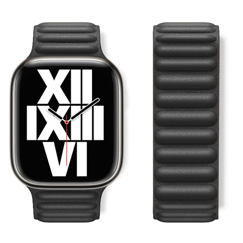 Curea Hoco WA23 pentru Apple Watch, Magnetic Chain, Silicon 38/40/41mm - Negru Midnight