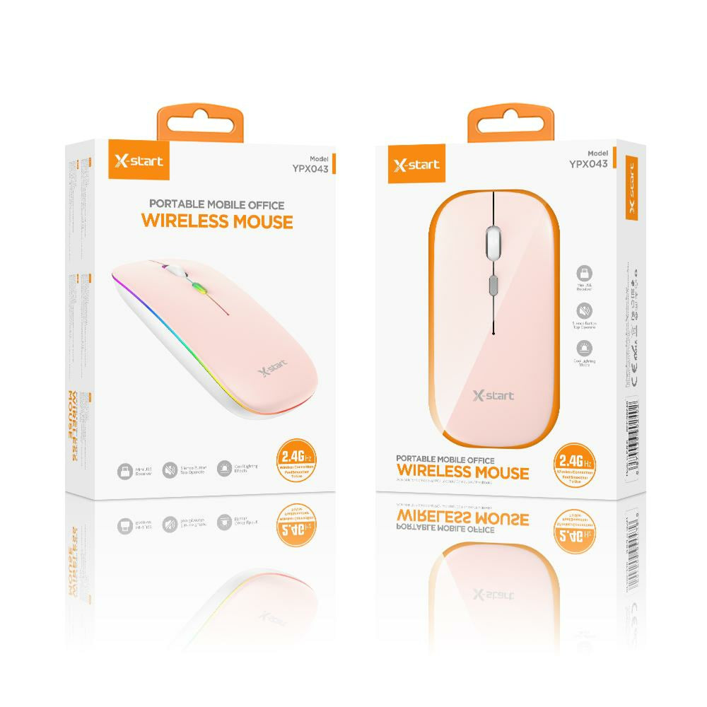 X-Start (YPX043) - Mouse-uri, 1.000 DPI, conexiune 2.4G, OneSignal, Pink