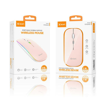 Mouse Uri X-Start YPX043, 1.000 DPI, Conexiune 2.4G, OneSignal - Roz
