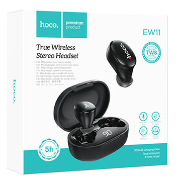Casti Wireless Hoco EW11, Ear Buds, BT 5.1, 200h StandBy, 300mAh, Melody - Negru