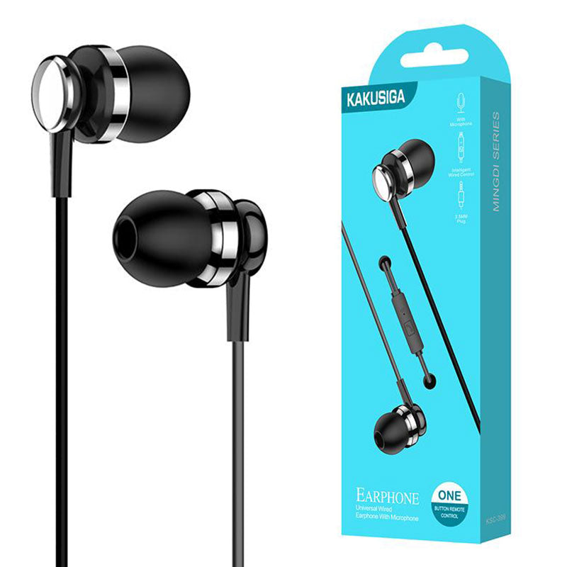 Casti cu Fir Kaku KSC-399, In Ear, 3.5mm, 1.2m, Mic & Volume Key, HiFi - Negru