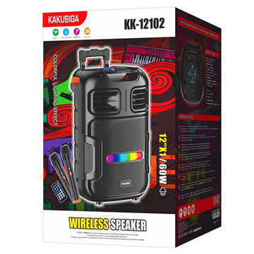 Kaku (KK-12102) - Boxa Portabila, 60W, 4500mAh, LED Display, Flame Ambient Light, Black