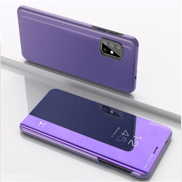 Husa Mirror pentru Samsung A41 Flip, Samsung A41, Flip Stand - Mov