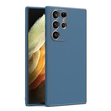 Husa Yolo pentru Samsung S23 Plus, Piele ecologica, TPU Edge - Bleumarin