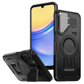 Husa UrbanMag pentru Samsung A07, Hybrid, Armor MagCase, CamBracket - Negru