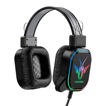 Casti cu Fir Kaku KSC-581, On Ear, 3.5mm, 2.1m Cablu, Gaming, Light Ambient - Negru