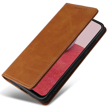 Husa Flip Piele pentru Samsung A36, A56, Deluxe, Magnetic Wallet - Maro