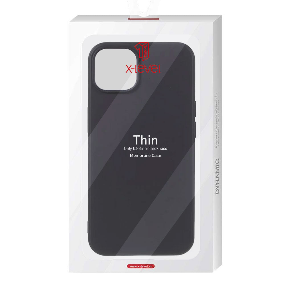 Husa X-Level Thin - iPhone 12 Mini - MicroFiber, Black