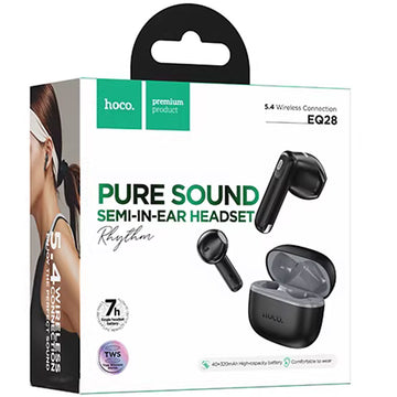 Casti Wireless Hoco EQ28, EarBuds, 320mAh. Black