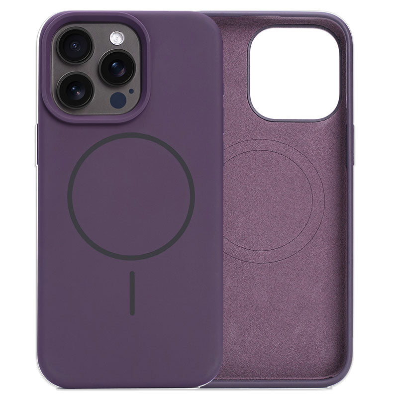 Husa MagThin - iPhone 15, Smooth Soft - MagSafe, Deep Purple
