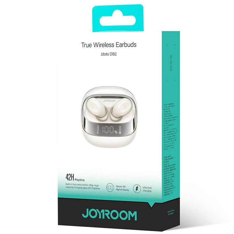 Joyroom (JR-DB2) - Casti Wireless, Ear Buds, BT 5.3, StandBy, 500mAh, LED Power, White