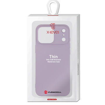 Husa X-Level Thin pentru iPhone 17 Pro, Thin Series, SoftTouch - Lila