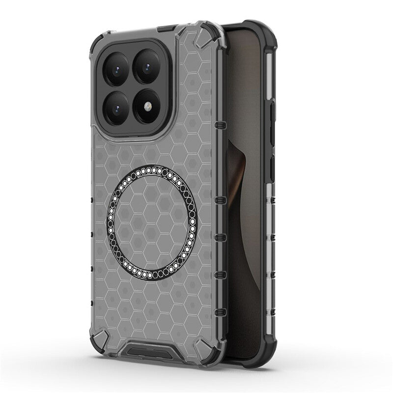 Husa HoneyComb - Honor 400, cu extra protectie colturi, cu MagSafe,Grey