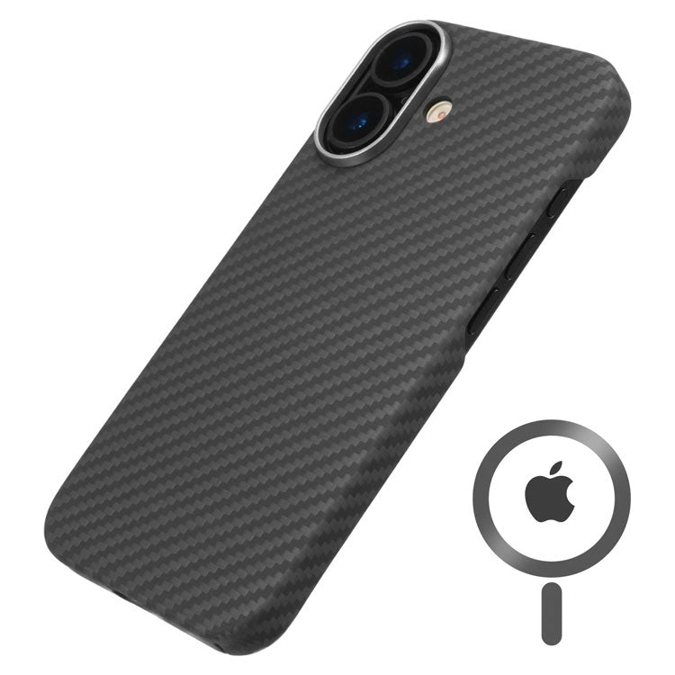 Husa Kevlar - iPhone 17, Carbon UltraThin, Aramid Fiber, cu MagSafe, Black